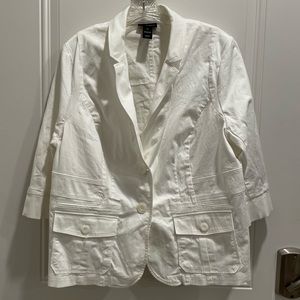 Lane Bryant White Blazer